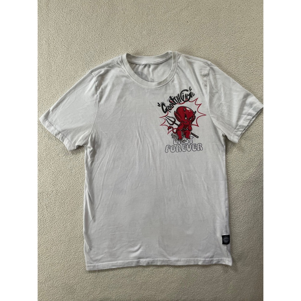Good Things Last Forever Mens Small‎ T-Shirt White Devil Graphic GTL4 Streetwear